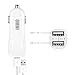 Omni INC Dual-Port Rapid USB Car Charger Cigarette Charger for Apple iPhone 5/5S/5C, iPad, iPad Air, iPad mini, iPod, Samsung Galaxy S5/S4/S3, Tab 3, Note 3/2, Google Nexus 7, and More