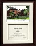 Scholar William & Mary Tribe NCAA 18 &acute; x 24 &acute; Framed Limited Edition Lithograph with Diploma Opening - B0001TBB1C