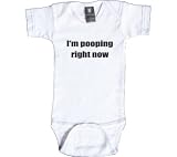 Rebel Ink Baby Infants' I'm Pooping Right Now Short Sleeve Snapsuit Onesies