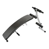 Crescendo Fitness Curve Sit-Up Bench with Dumbbell Rack