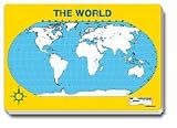 CARSON DELLOSA CD-3093 JUMBO MAP PAD WORLD BLANK-30/PK 16 X 10-3/4