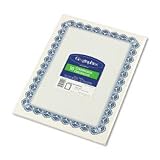Certificates for copier/laser/ink jet, 8-1/2 x 11, blue royalty border, 50/pk