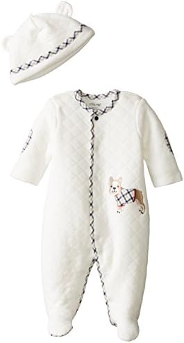 Little Me Baby-Boys Newborn Best Friend Footie and Hat, White, New Born