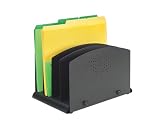 MMF Industries Vertical 4-Compartment Steel File Organizer with Fan Hole Pattern (29204)