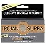 Trojan Supra Non Latex Condoms, Retail Box of 6, Microsheer Polyurethane for Those Allergic to Latex