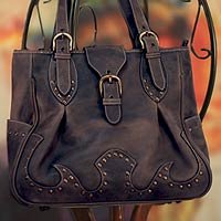 Leather handbag Wild West