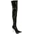 New Sexy PVC Black Thigh High Silver Stiletto Boots