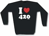 I Heart (LOVE) 420 Men's Sweat Shirt in 2 colors Small thru 3XL