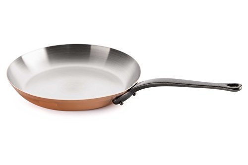 Mauviel M'Heritage Copper 150c 6413.22 8.6-Inch Round Fry Pan with Cast Iron Handle