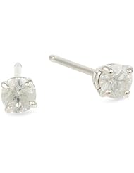 Sterling Silver Diamond Solitaire Earrings (0.25 cttw, G-H Color, I2-I3 Clarity)