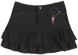 Sexy A-line Ruffled Mini-skirt in Black L