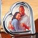 Godinger 3-Inch-by-5-Inch Silver Plated Heart Frame