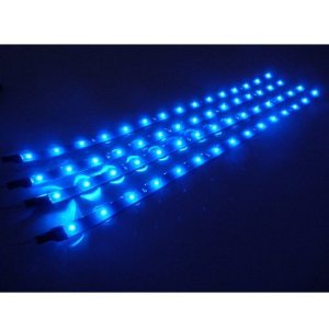 4 Pcs 30cm Car Truck Flexible Waterproof LED Light Strip Blue