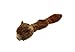 Multipet Bouncy Burrow Buddies Unstuffed Plush Squirrel Dog Toy with Rubber Ball in The Head and a Tail That Squeaks, 20-Inch