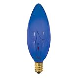 Satco 03218 - 25B9-1/2/B - 25 Watt Blue Incandescent Torpedo Light Bulb