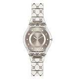 Swatch Women's Skin SFK356G Silver Stainless-Steel Swiss Quartz Watch with Silver Dial