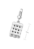 Biscuit – Platinum Plated Silver Charm