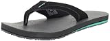 Reef Men's Cushion Thong Sandal,Charcoal/Black,9 M US