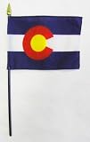 Colorado - 4 x 6 State Stick Flag