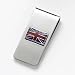 Silver plated money clip with an accent of the Union Jack with presentation box