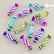3" Candy Fantasy Blue Striped Round Wrapped Candy Christmas Ornament