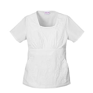 Buy Cherokee Arboretum Collection Embroidered Poplin Tunic Scrub Tops Women by Cherokee