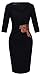 HOMEYEE Women's Chic Career Floral Ruched Slim Vintage Pencil Sheath Dress B347
