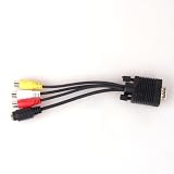 BestDealUK Vga Adapter To Tv S-Video Rca Out Cable For Pc Video