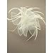 Diamond White Bridal Shoes Ladies cream Chiffon and feather Fascinator on Ribbon bound Clear comb ,Ideal Wedding ,Ladies day ,Christening or any other Special occasion
