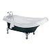 American Standard 2908.178.020 Reminiscence Slipper Soaking Bath Tub with Black Textured Exterior, White