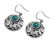 Stone Earrings - Round Turquoise - 24 mm