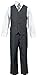 Boys Slim Suit in Gray Textured Dresswear