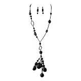 Bold & Beautiful ~ Katie Logan ~ Genuine Stone Long Black Rocks Necklace