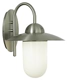 IMAGE OF Eglo 83585A Milton-1, Stainless Steel/Frosted Opal, 1-Light Wall Light Fixture