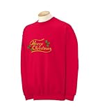 Custom embroidered Large Merry Christmas design sweatshirt