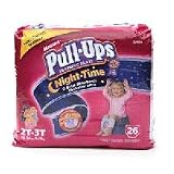 Huggies Pull-Ups Training pants For Girls, Night Time, Size: 2T-3T, Jumbo - 26/ Pack, 4 ea