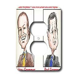 Londons Times Funny Panel Hollywood Cartoons - Kelsey Grammer, Bad Grammar - Light Switch Covers - 2 plug outlet cover