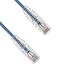 Kentek 2 Feet FT CAT6 UTP Slim Patch Cable 28 AWG 550 MHz Category 6 Unshielded Twisted Pair Clear Connector Snagless Molded OD 3.6MM Ethernet RJ45 Network Internet Cord Blue