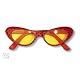 Disco Brille rot mit Punkten