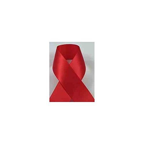 Schiff Ribbons 2244-3 20-Yard Polyester Double Face Satin Ribbon, 5/8-Inch, Red