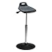 Milagon Tasq WS4011TPU Polyurethane Workseat on Enamel Disc Base Standing Support with Edging, 26"-34" Adjustment Height, 14" Width x 12" Depth Seat Dimension