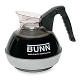 BUN6100 12 Cup Unbreakable Decanter, Clear/Matte Silver/Brown