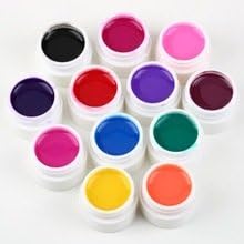 12pcs Solid Pure Uv Gel Solid Color Glue Extension DIY Builder Nail Art