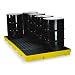 Eagle 1688 Polyethylene Low Profile Spill Containment Platform, 8 Drum, 102" Length x 51-1/2" Width x 6-1/2" Height, 90 Gallon Capacity
