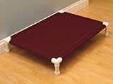 Outdoor Dog Pet Bed Cot - Wine Maroon Large 36 x 26 L