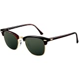 Ray-Ban Sunglasses AUTHENTIC Unisex Clubmaster W0366 Mock Tortoise-Arista G-15XLT RB3016 by Ray-Ban