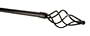 BCL Drapery Hardware 58TW28 28-Inch to 48-Inch Wire Twist Curtain Rod, Black