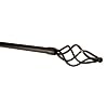 BCL Drapery Hardware 58TW28 28-Inch to 48-Inch Wire Twist Curtain Rod, Black