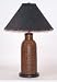 Santa Fe Painted Pottery Table Lamp with Black Suedecloth Shade