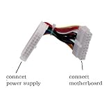 CablesToBuy™ 6 inch 24 pin ATX Power Supply to 20 pin Motherboard Adapter
